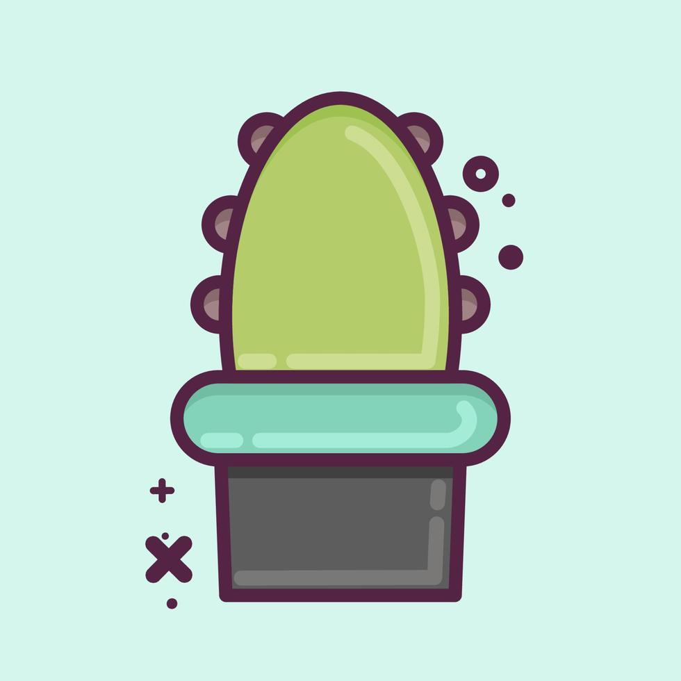 icono de cactus. relacionado con el símbolo de la flora. estilo mbe. ilustración sencilla. planta. roble. hoja. rosa vector
