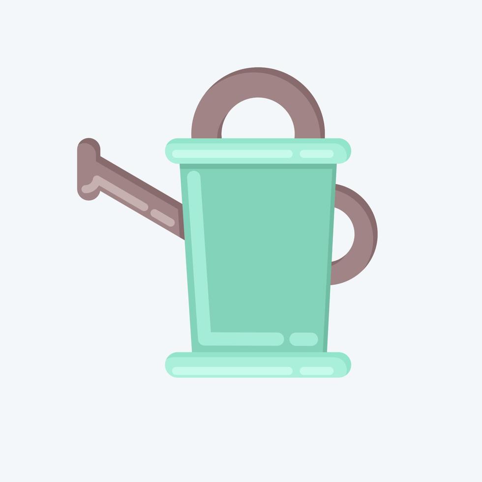 Icon Watering Can. related to Flora symbol. flat style. simple illustration. plant. Oak. leaf. rose vector