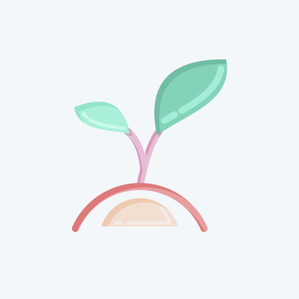 Icon Plant 3. related to Flora symbol. flat style. simple illustration. plant. Oak. leaf. rose vector