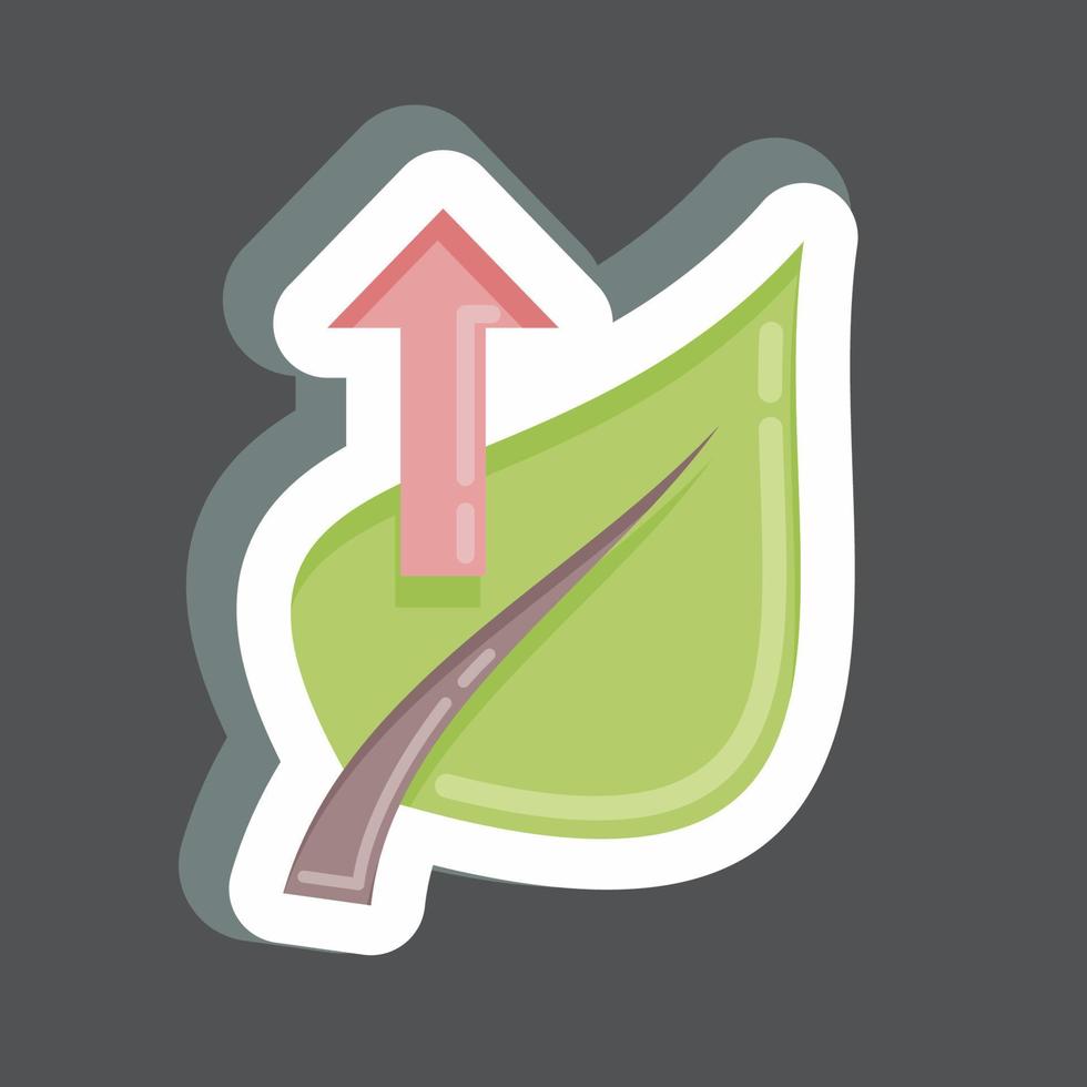 Sticker Leaf 2. related to Flora symbol. simple illustration. plant. Oak. leaf. rose vector