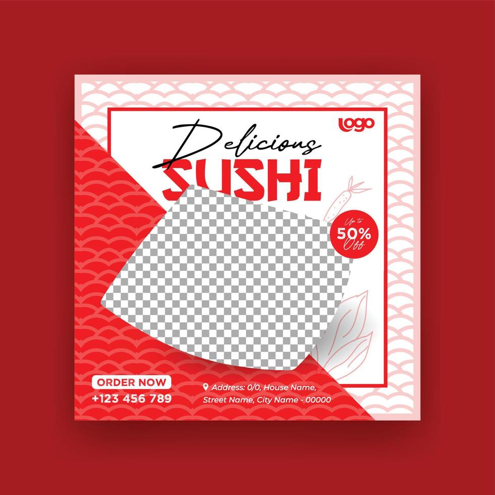 Traditional Japanese Social Media Post vector