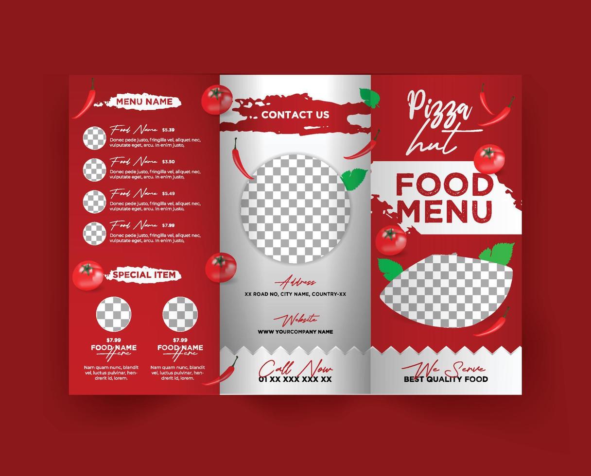 Chinese Restaurant Trifold Brochure vector