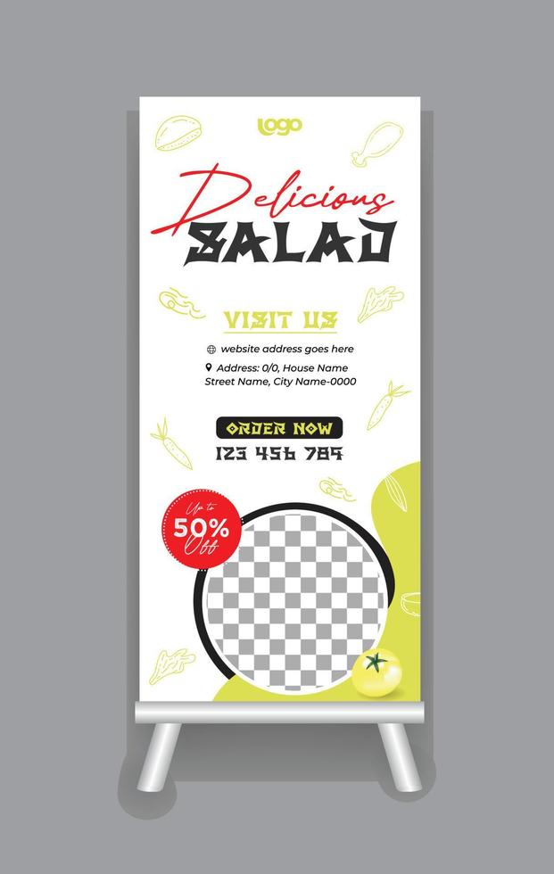 Fast Food Restaurant Up Banner Template vector