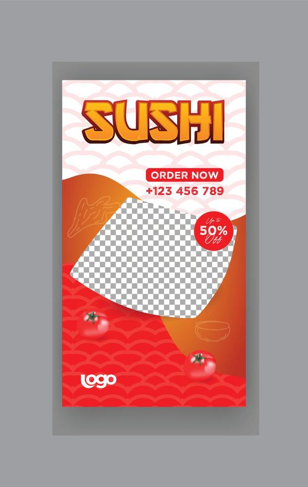 Creative Japanese Pattern Social Media Story vector