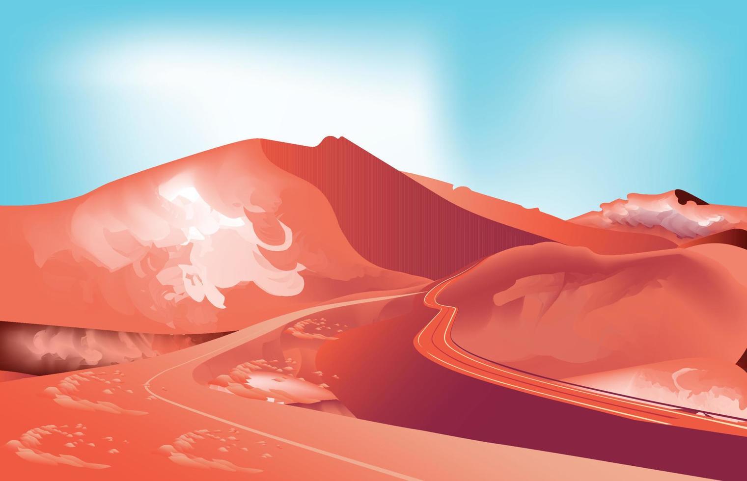 road desert landscape vector