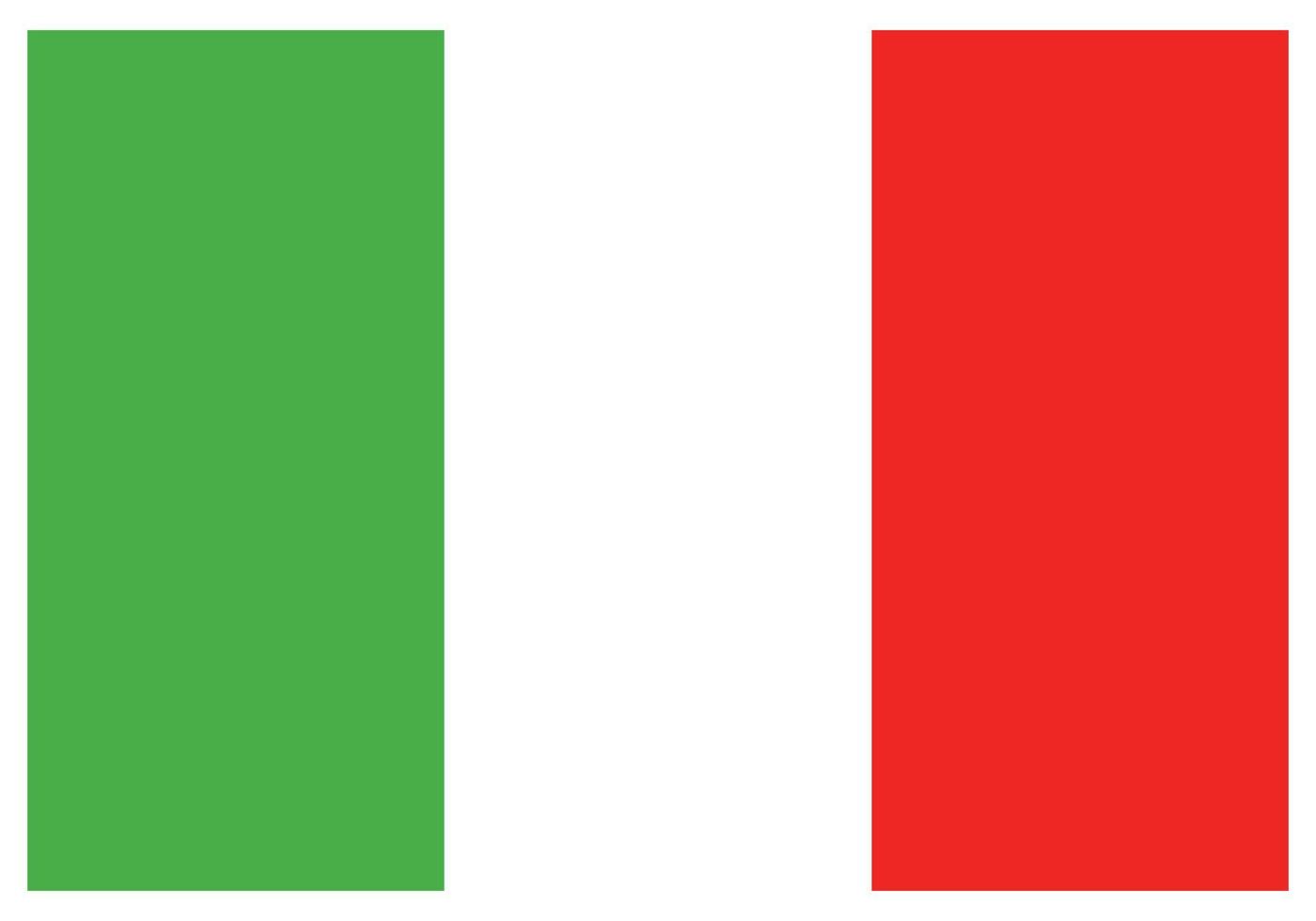 National flag of Italy - Flat color icon. vector