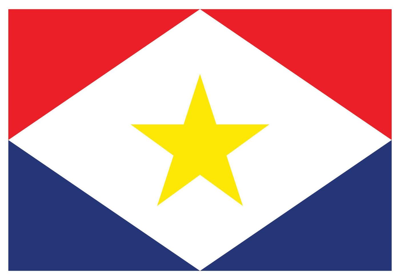 bandera nacional de saba - icono de color plano. vector