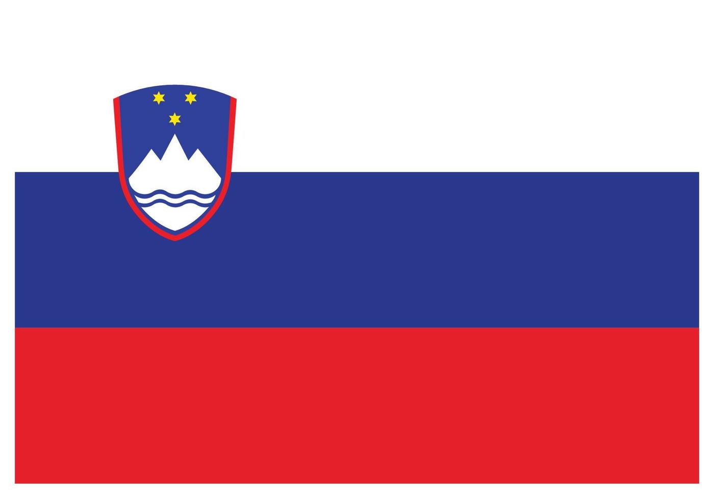 bandera nacional de eslovenia - icono de color plano. vector