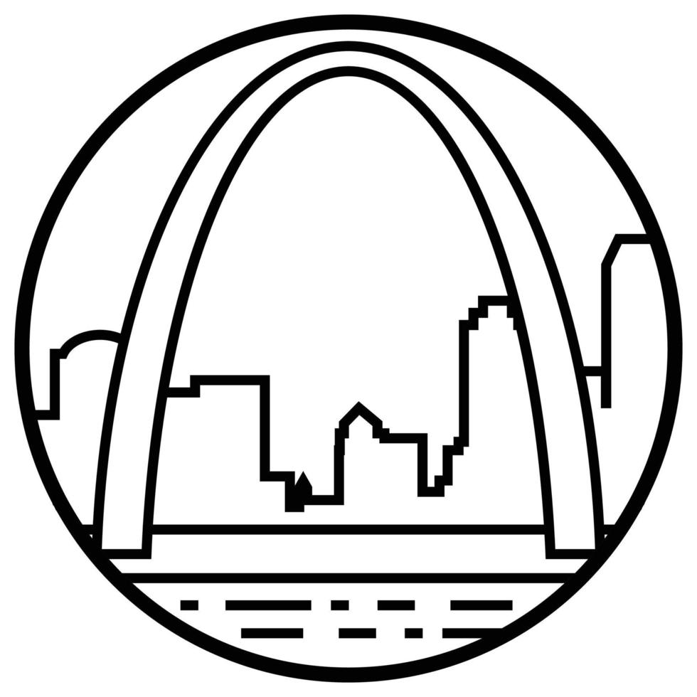 edificio mundialmente famoso - st louis vector