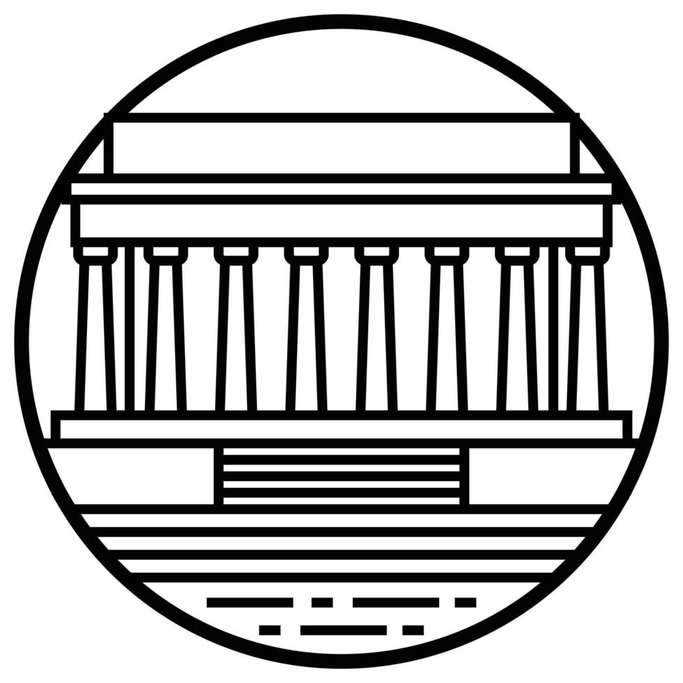 World famous building - Lincoln memorial vector