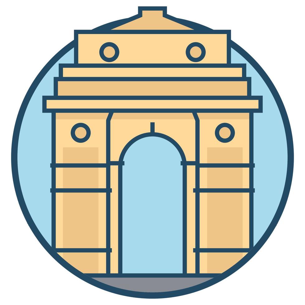 World famous building - India Gate, Delhi vector