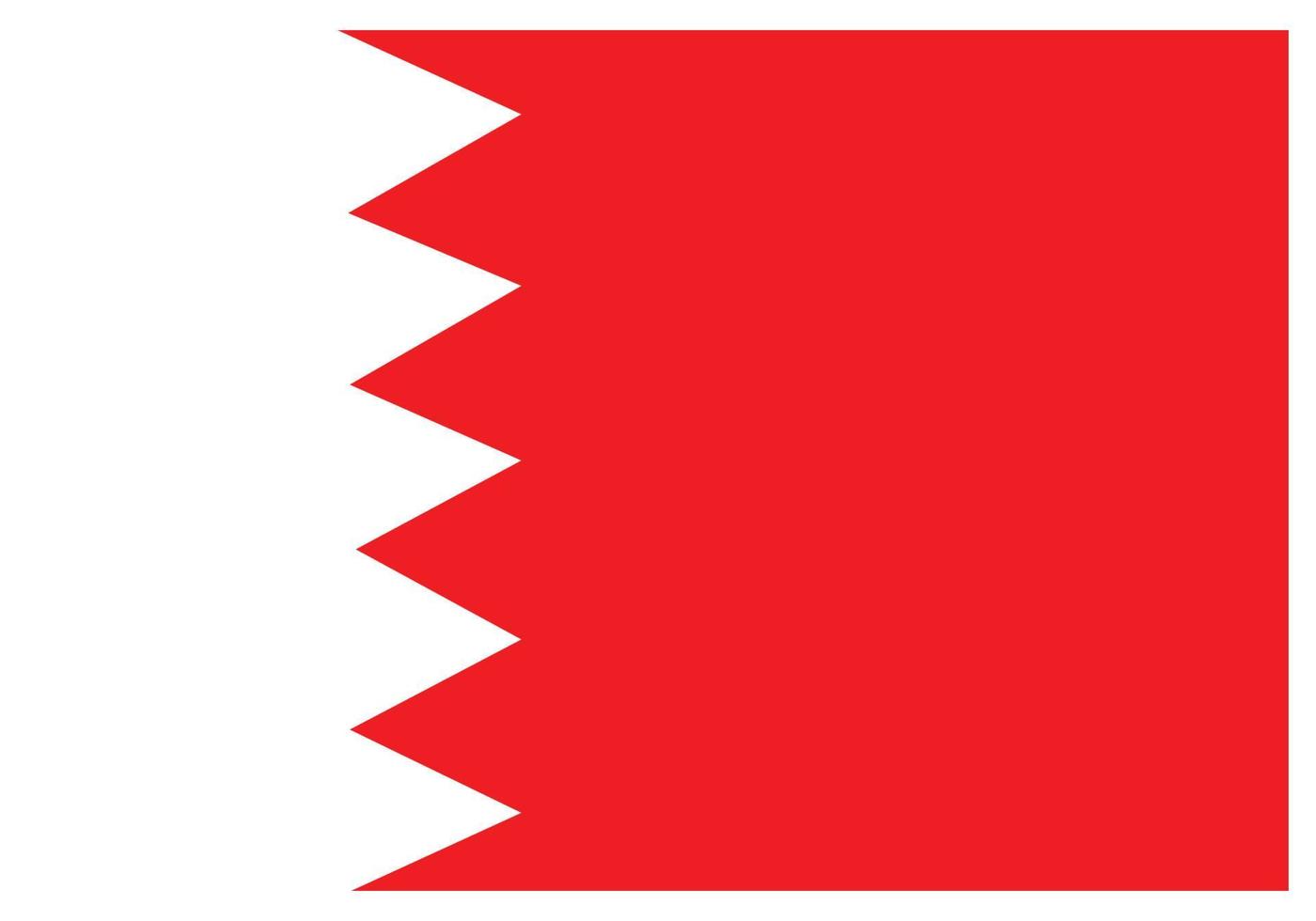 National flag of Bahrain - Flat color icon. vector