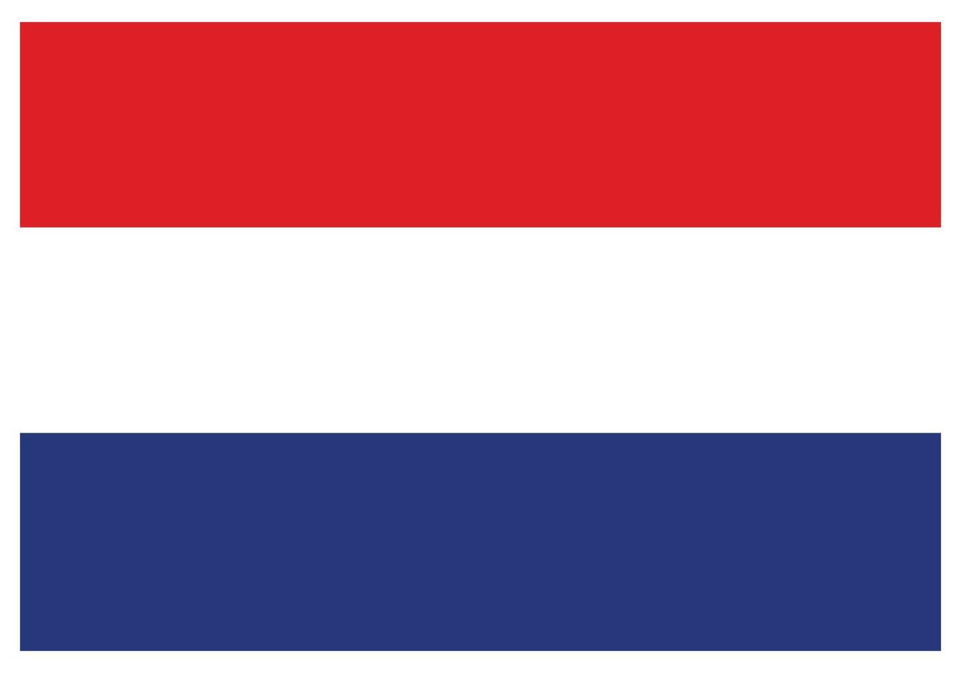 National flag of Netherlands - Flat color icon. vector