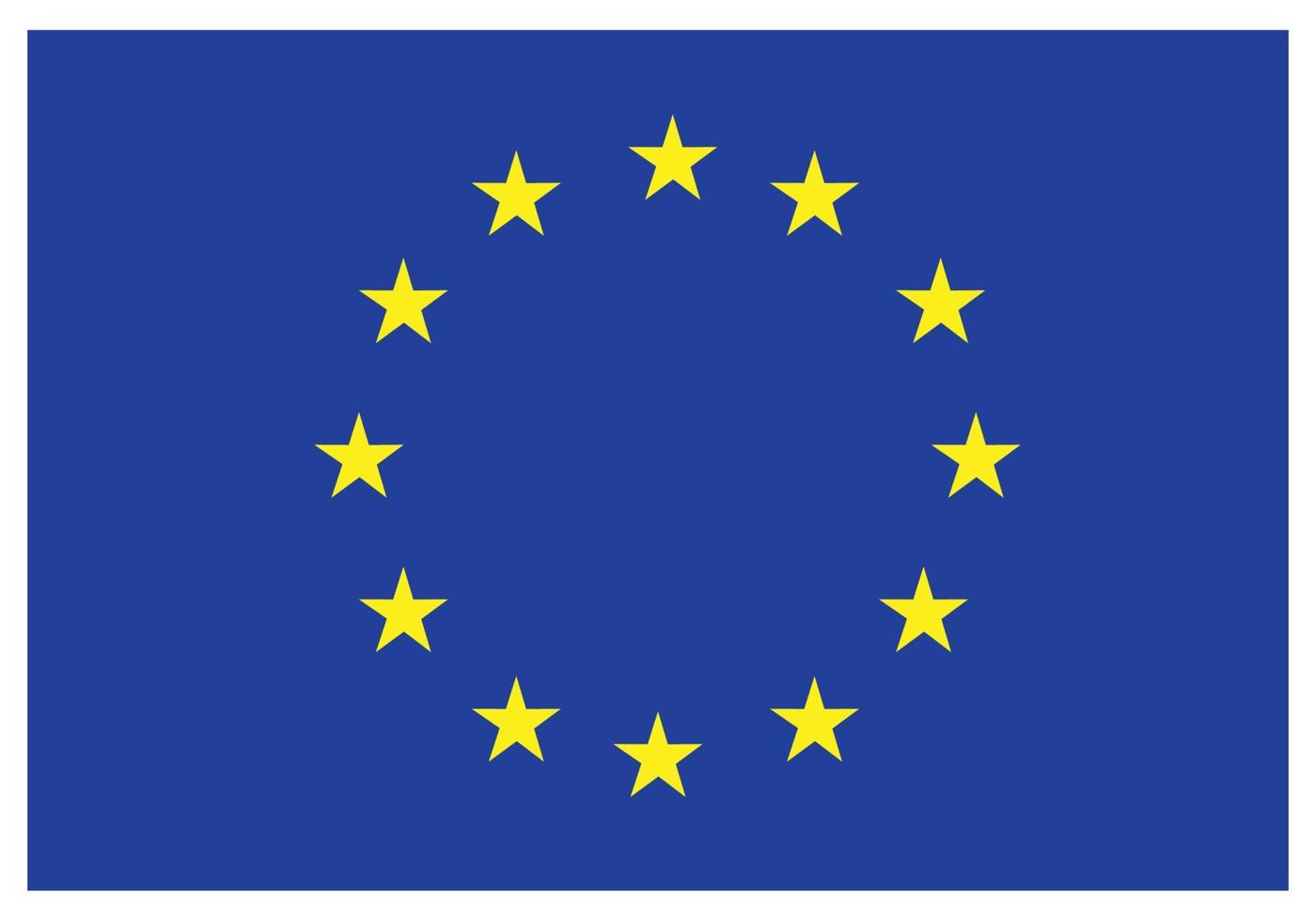 bandera nacional de la unión europea - icono de color plano. vector
