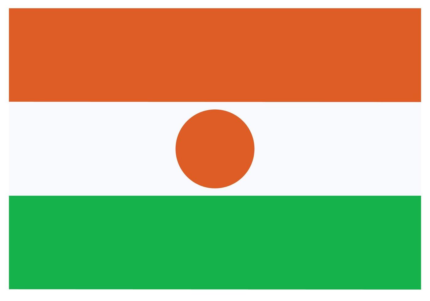 National flag of Niger - Flat color icon. vector