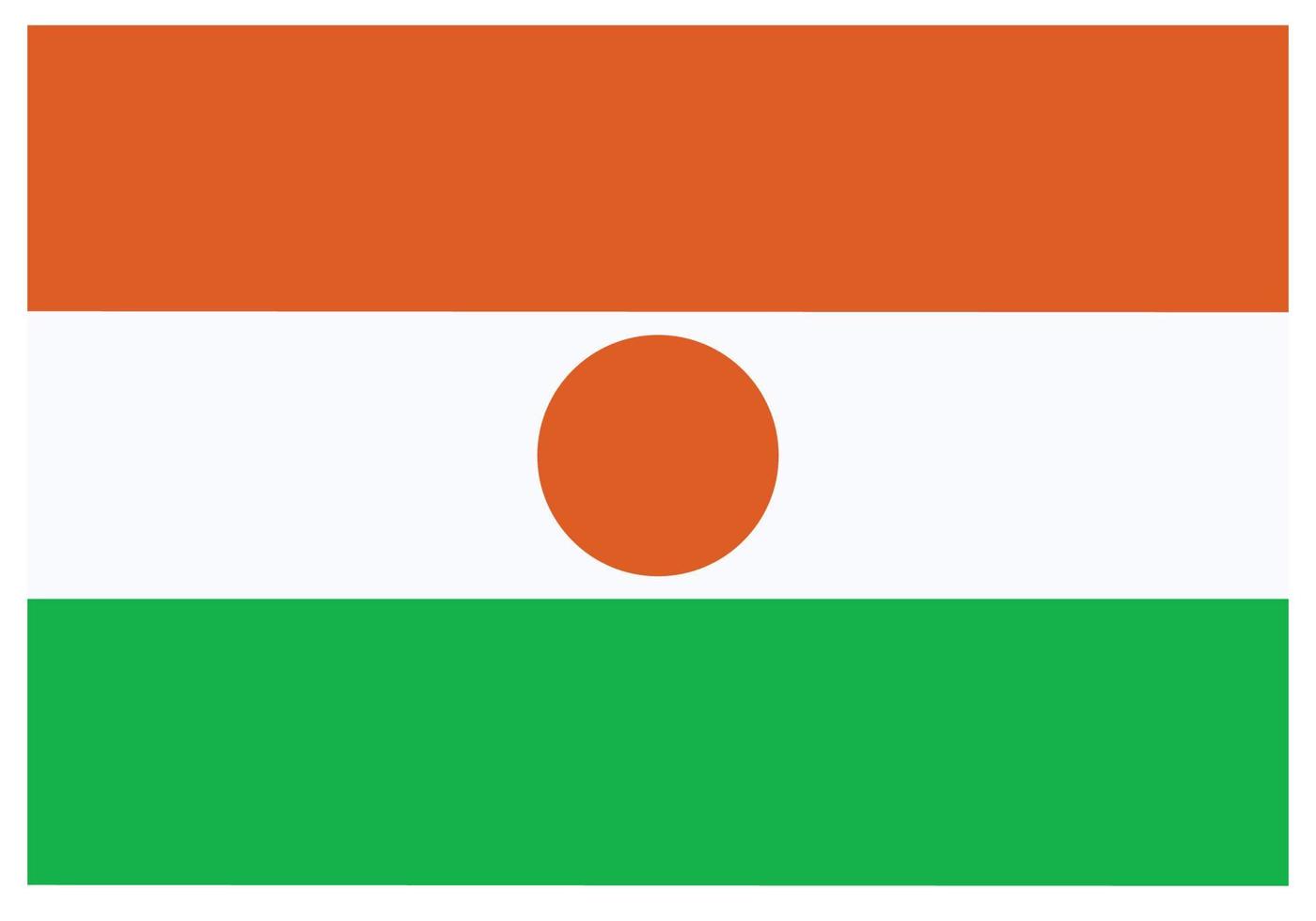 National flag of Niger - Flat color icon. vector