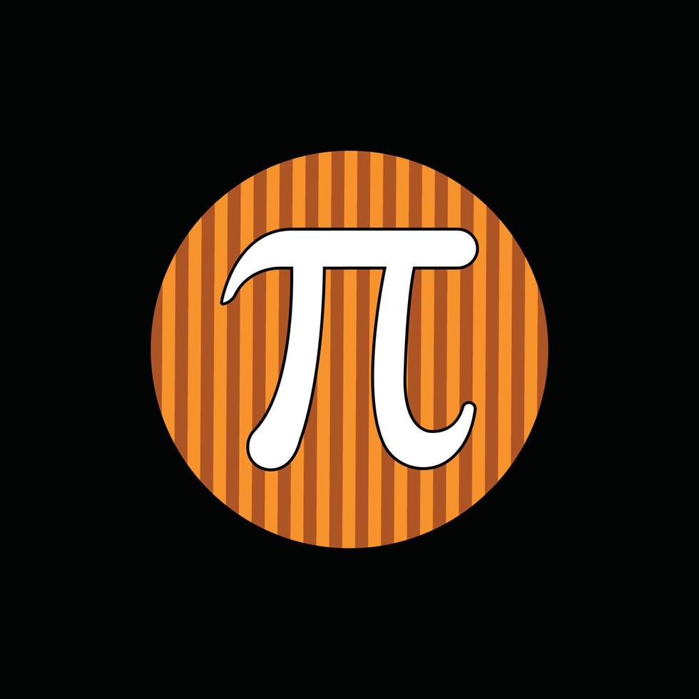 diseño de camisetas vectoriales de matemáticas pi. diseño de camisetas de matemáticas. se puede utilizar para imprimir tazas, diseños de pegatinas, tarjetas de felicitación, afiches, bolsos y camisetas. vector