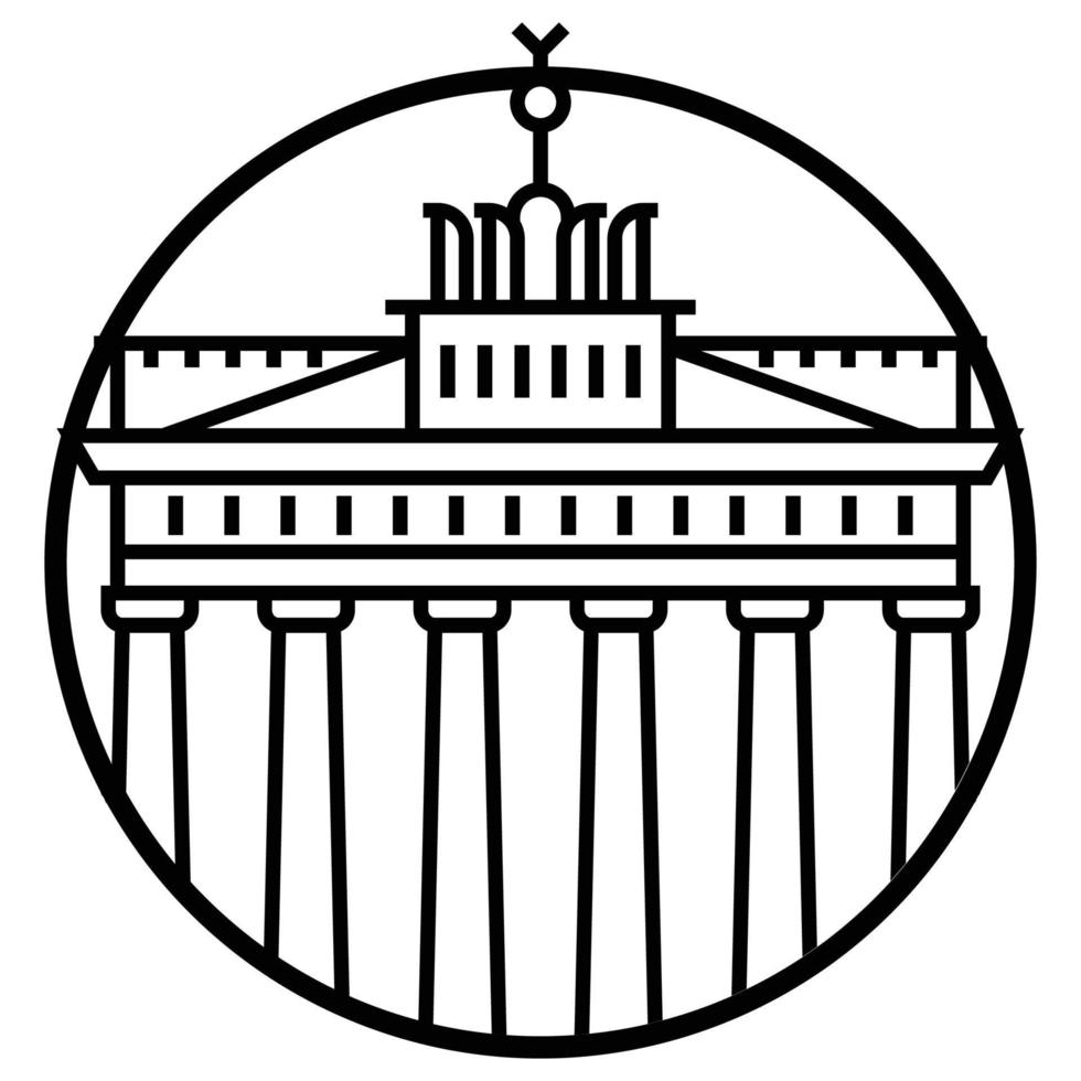 World famous building - Brandenburg Gate vector
