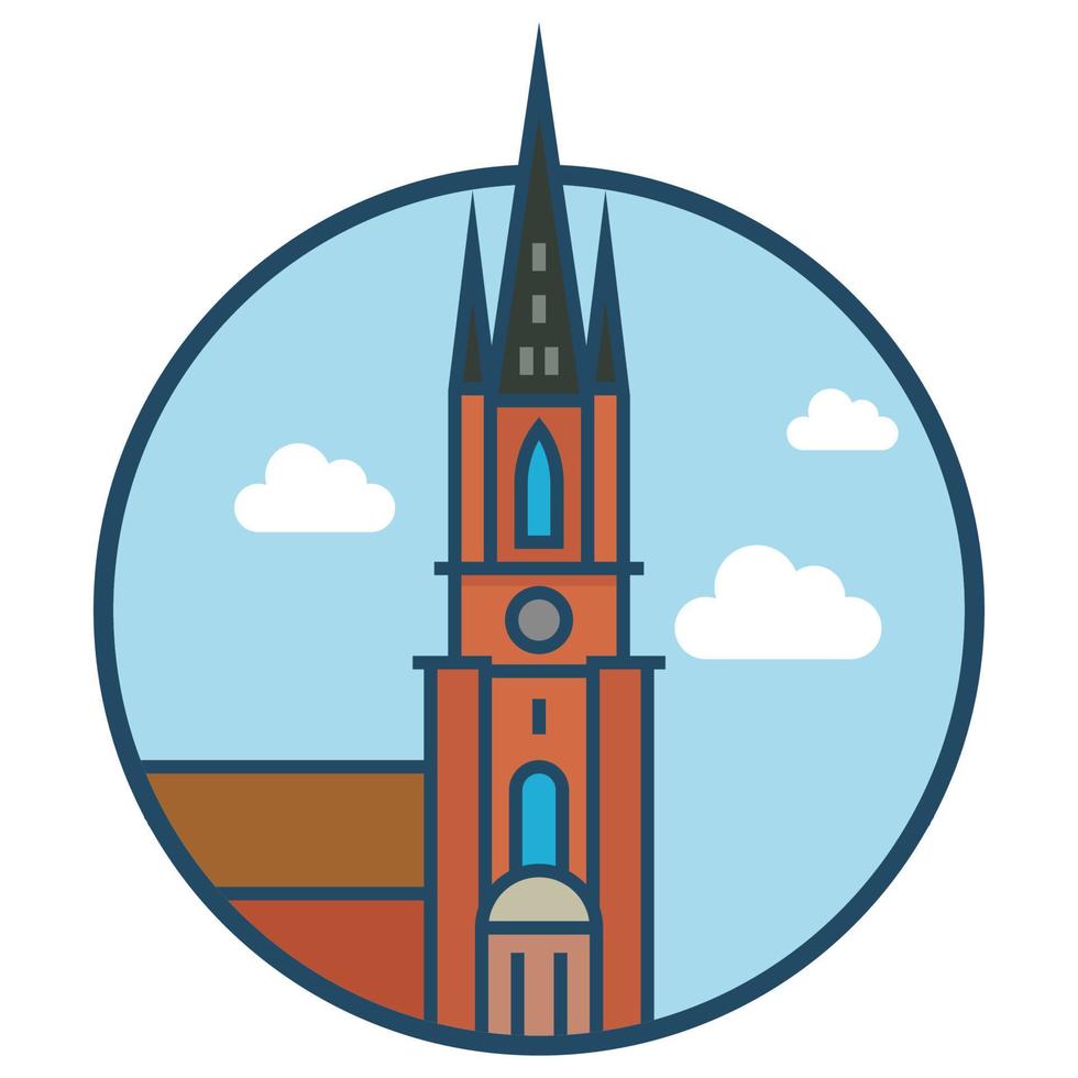 edificio de fama mundial - iglesia de riddarholm vector