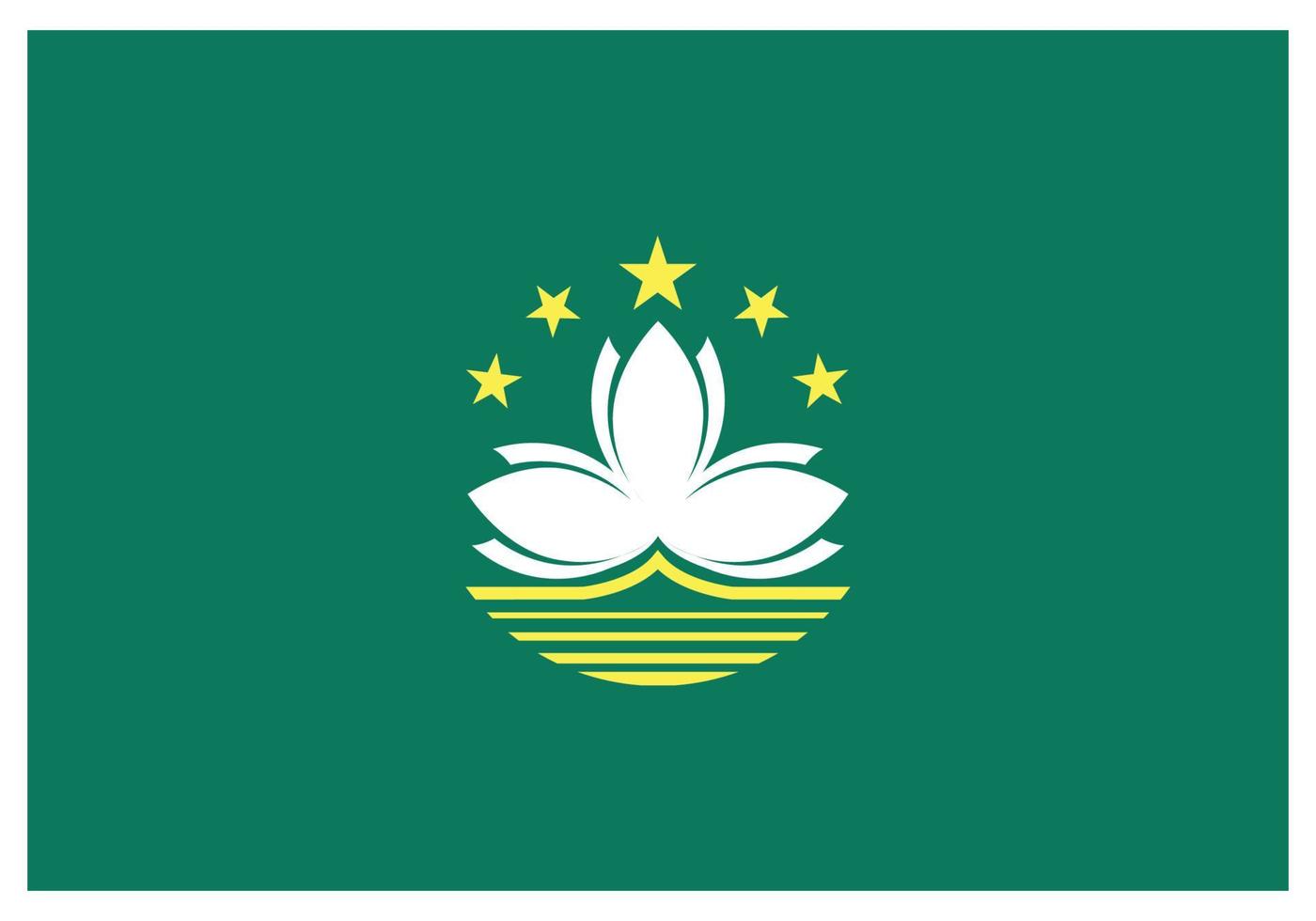 bandera nacional de macao - icono de color plano. vector