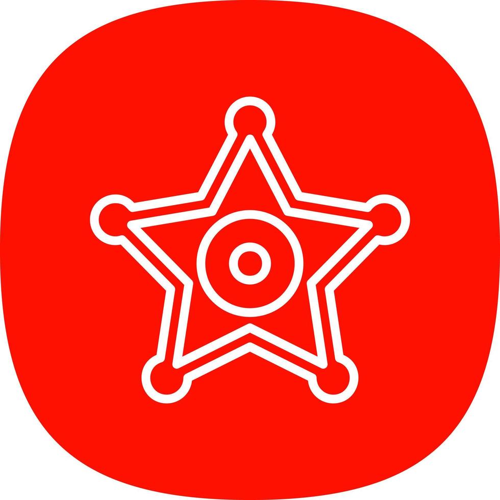 Sheriff Badge Vector Icon Design