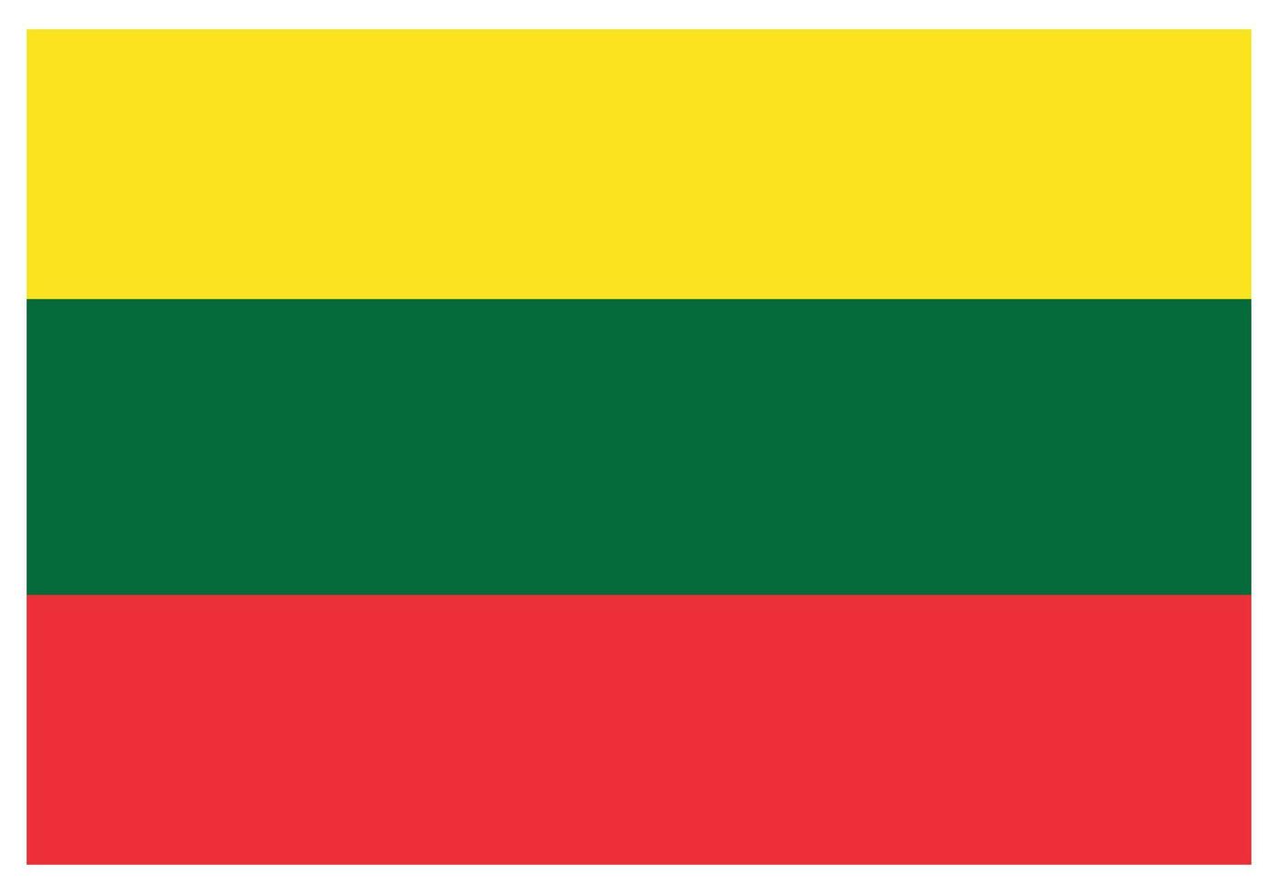 National flag of Lithuania - Flat color icon. vector