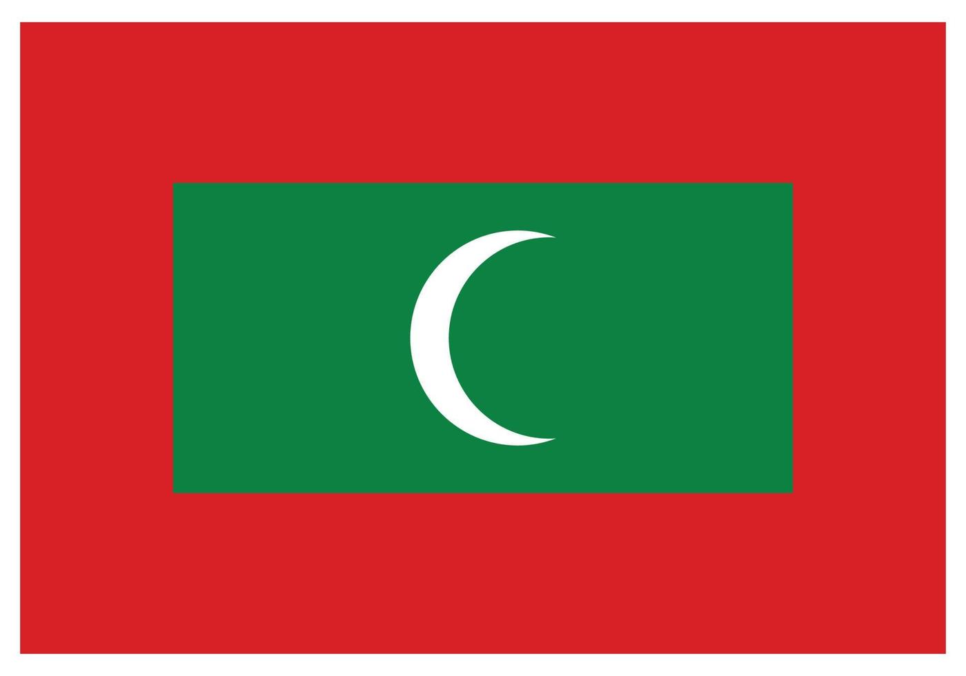 National flag of Maldives - Flat color icon. vector