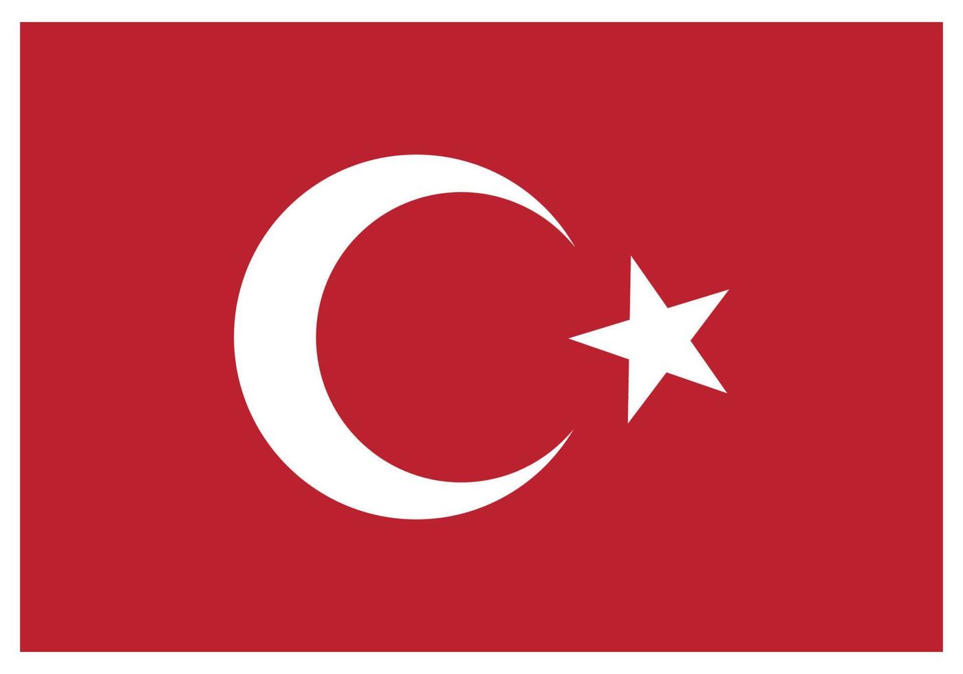 bandera nacional de turquía - icono de color plano. vector