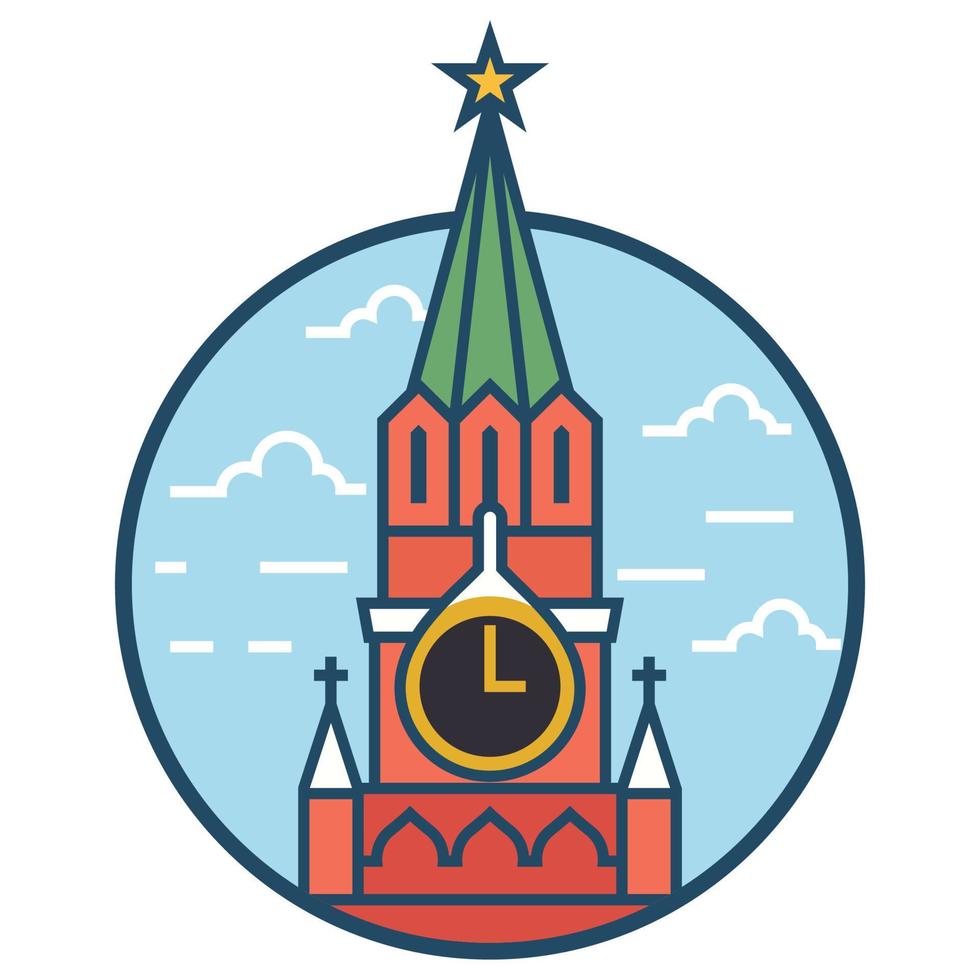 World famous building - Moscow Kremlin vector
