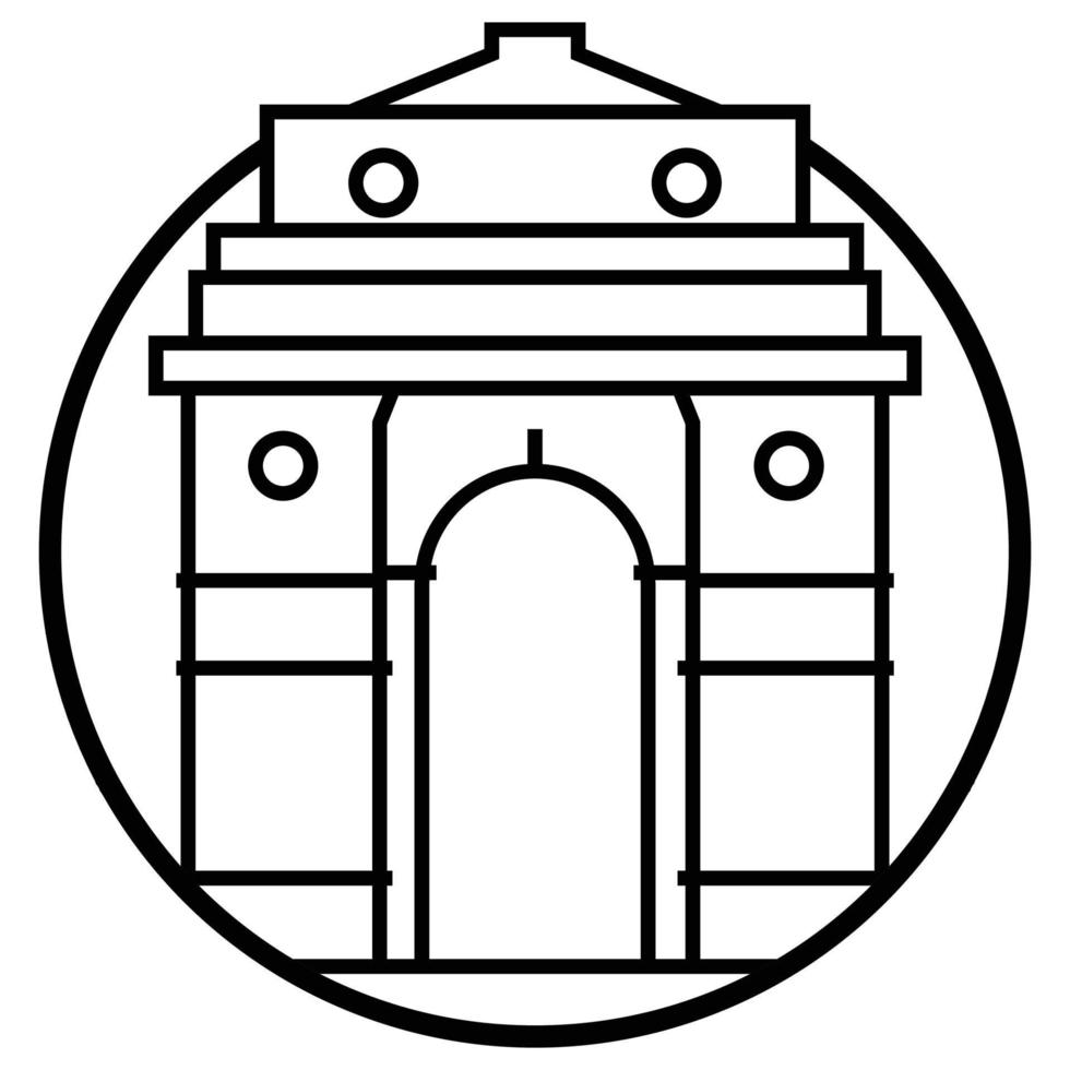 World famous building - India Gate, Delhi vector
