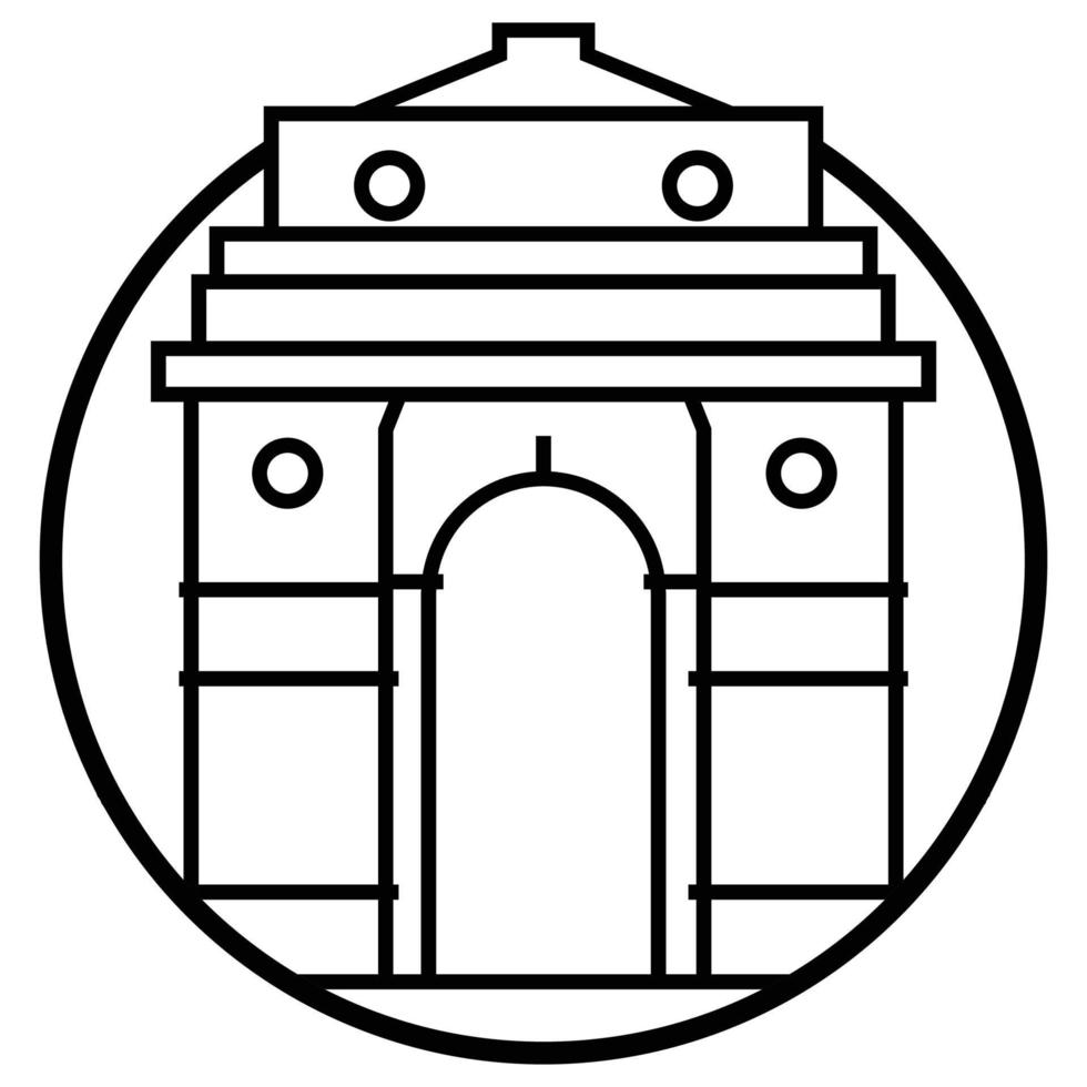 World famous building - India Gate, Delhi vector