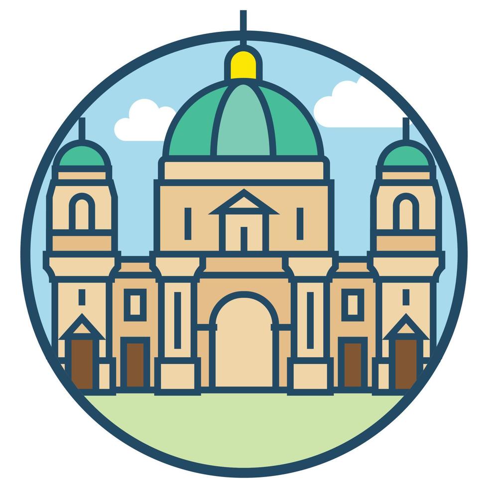 World famous building - Berlin Cathedral vector