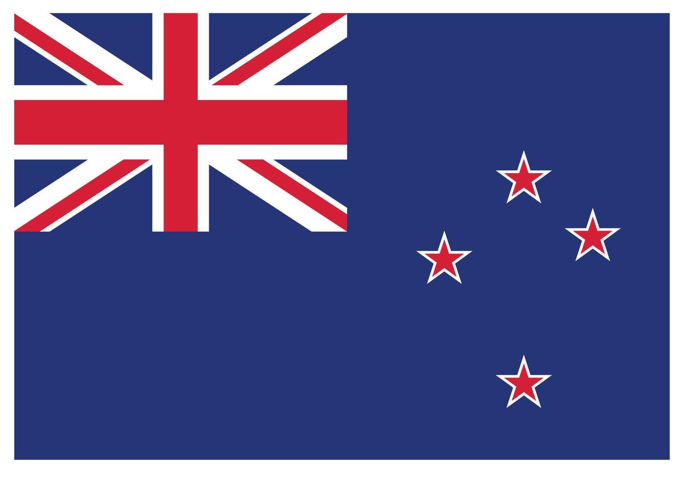 National flag of New Zealand - Flat color icon. vector