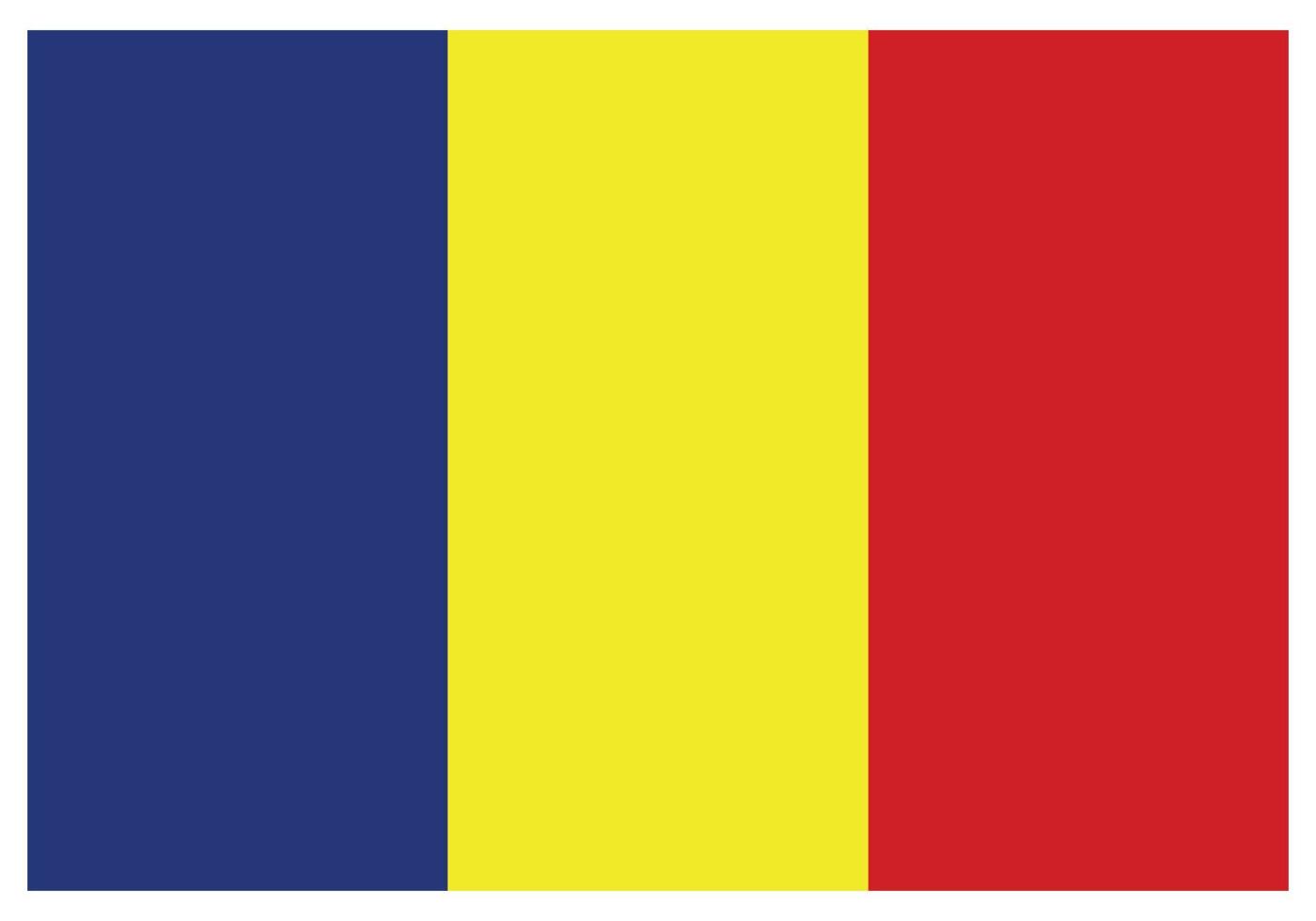 National flag of Romania - Flat color icon. vector