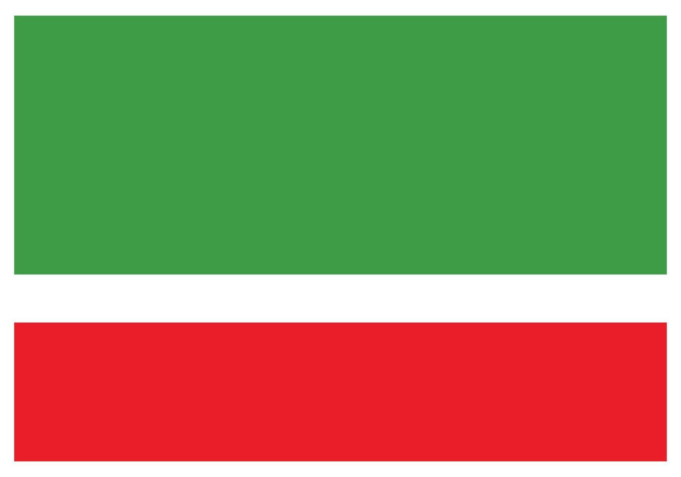 National flag of Chechen Republic - Flat color icon. vector