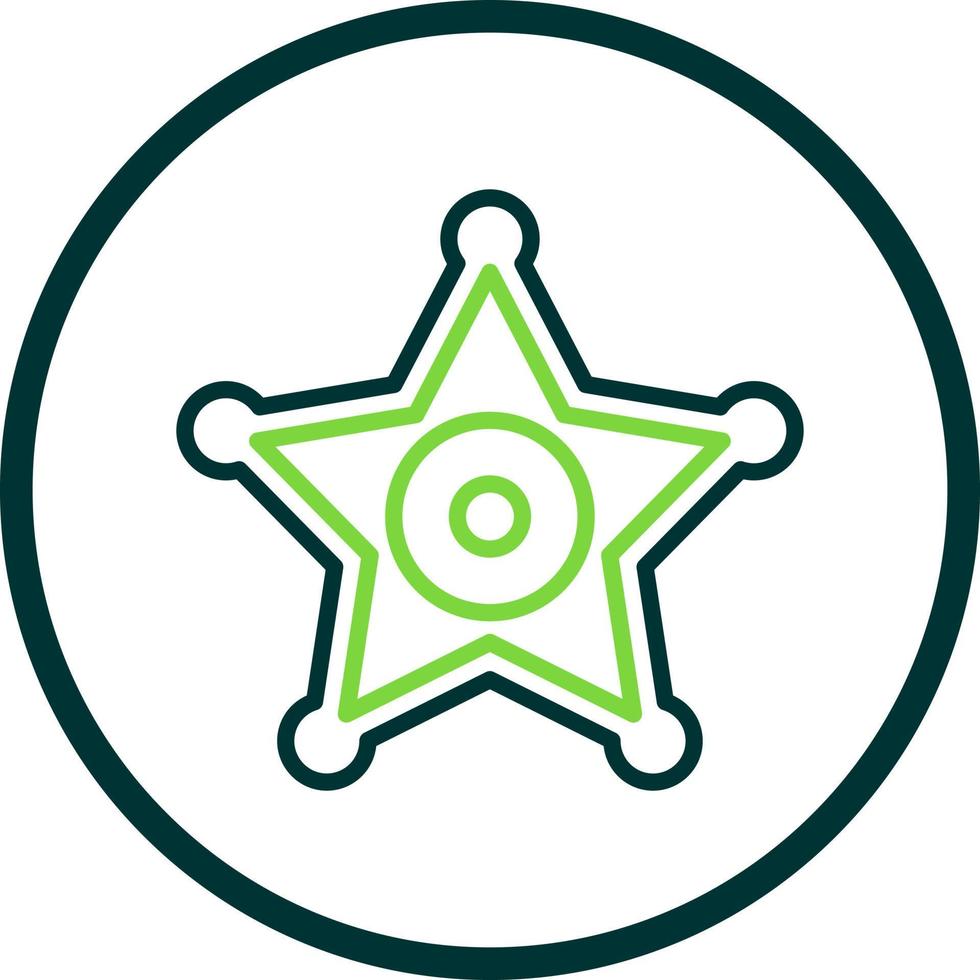 Sheriff Badge Vector Icon Design