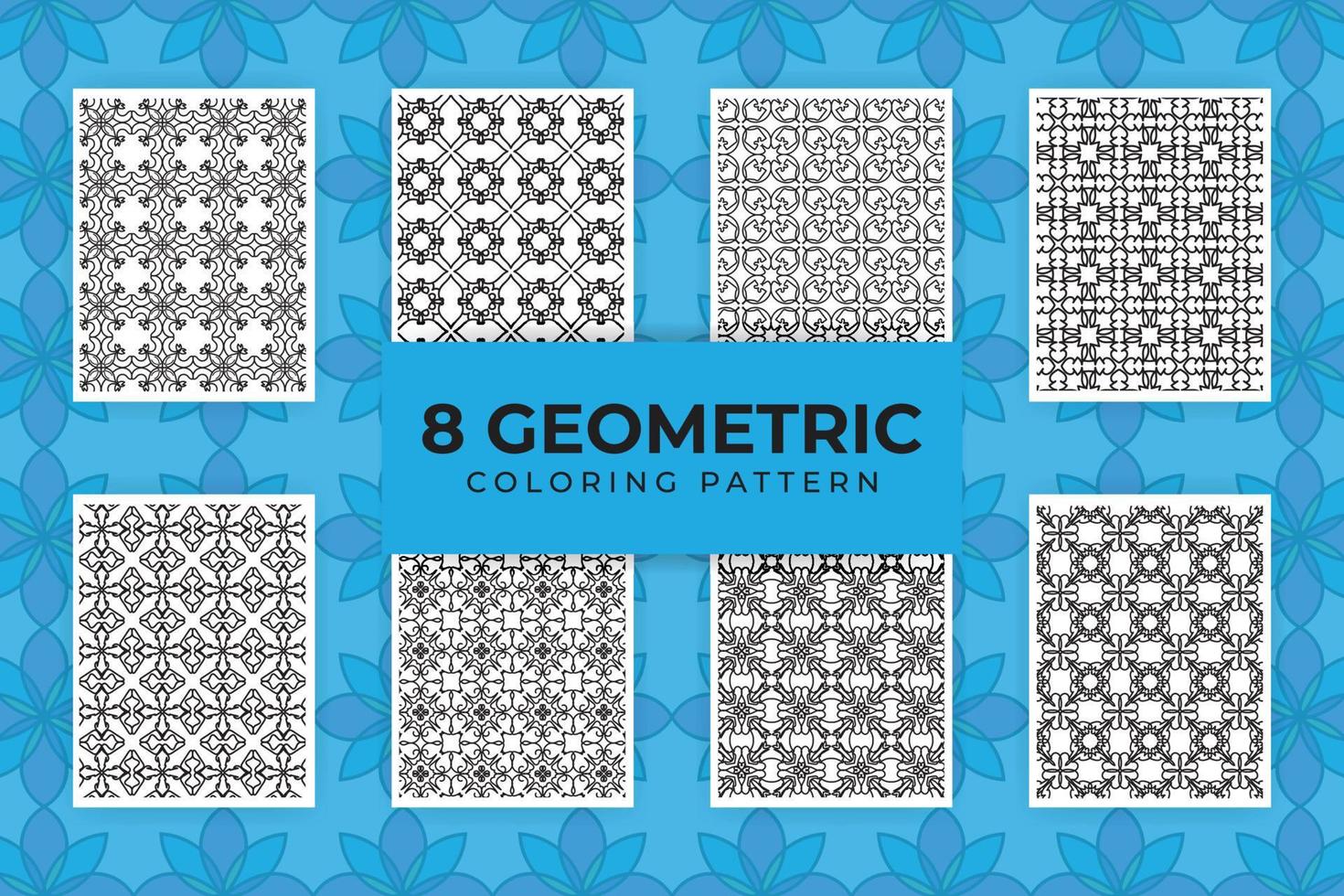 Geometric coloring Art pattern vector