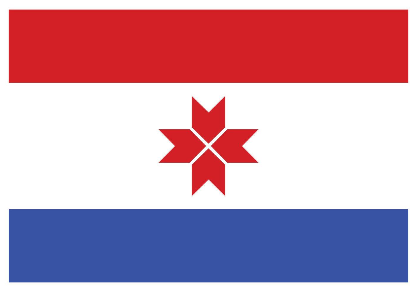 National flag of Mordovia - Flat color icon. vector