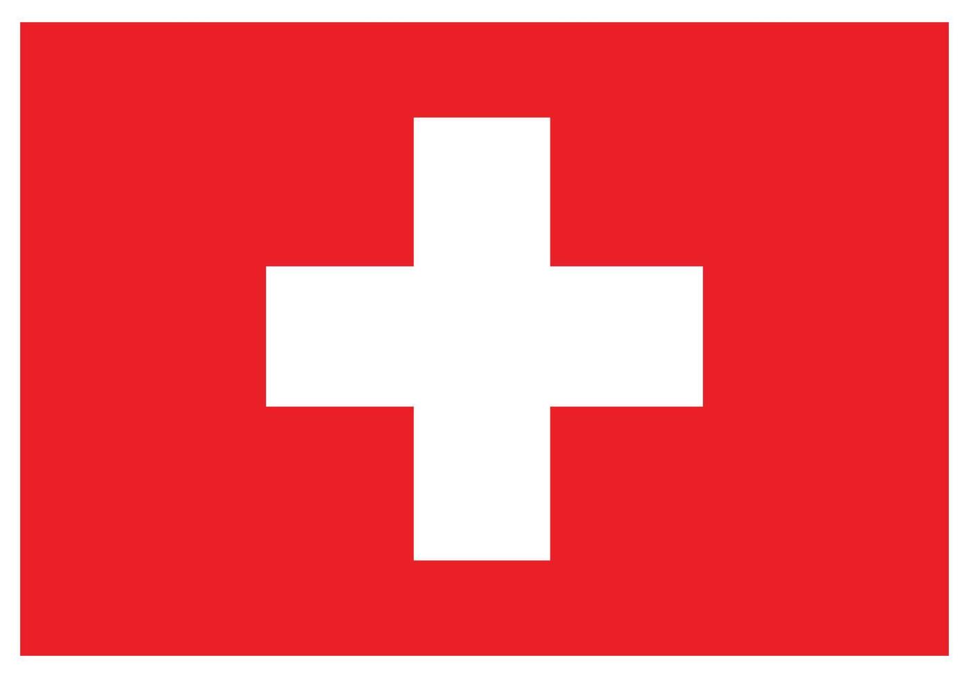 National flag of Switzerland - Flat color icon. vector