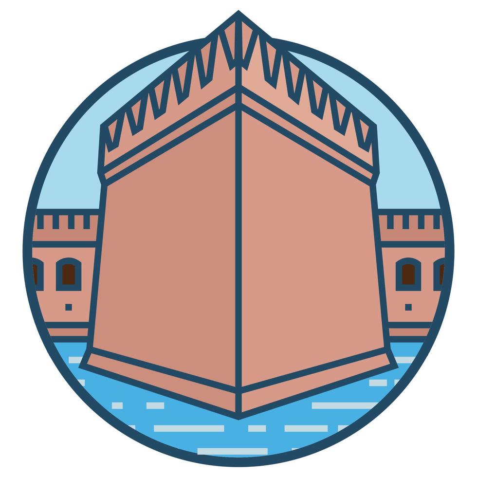 World famous building - Fort Jefferson vector