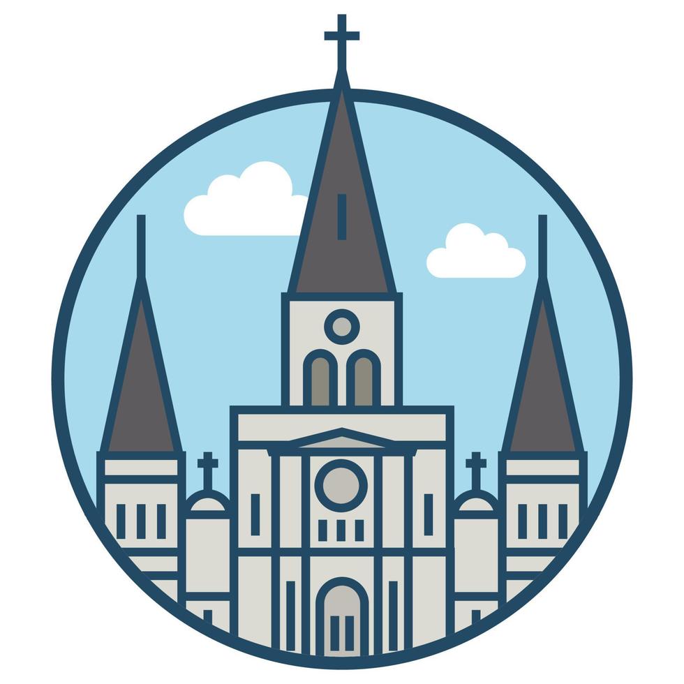 World famous building - New Orleans vector