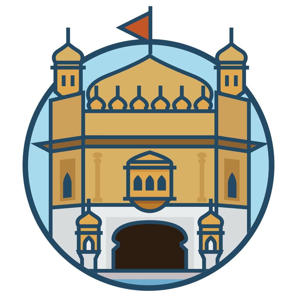 World famous building - Golden Temple vector