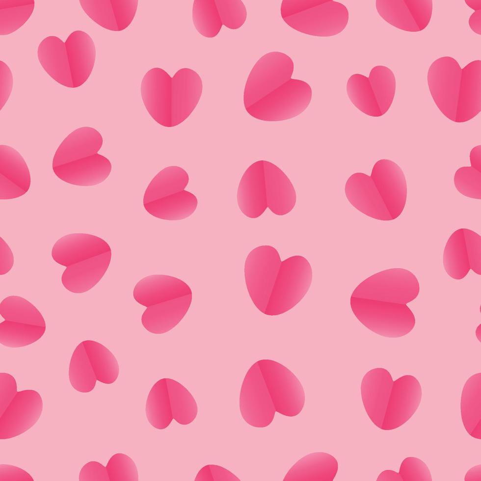 Hearts pattern background, concept for Happy Women, Mother, Valentine Day, Birthday design on pink background vector