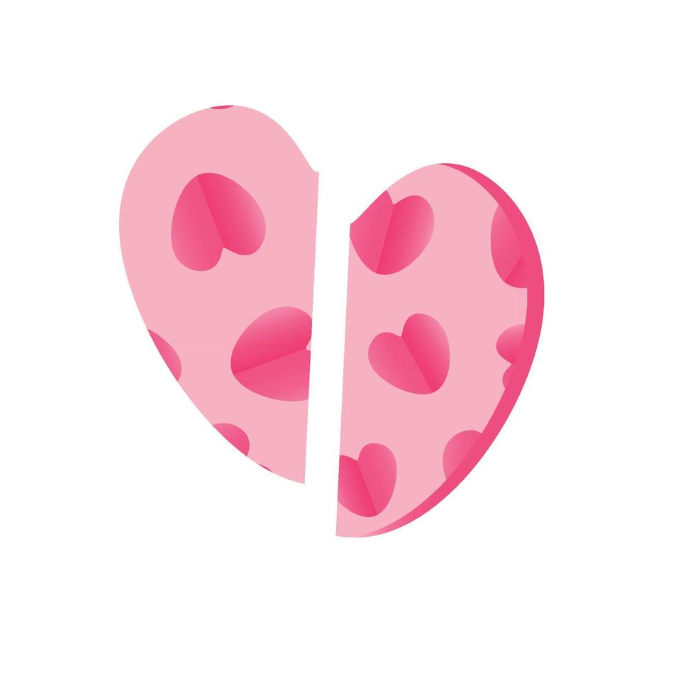 Hearts, symbol of Love, pink pattern in design vector