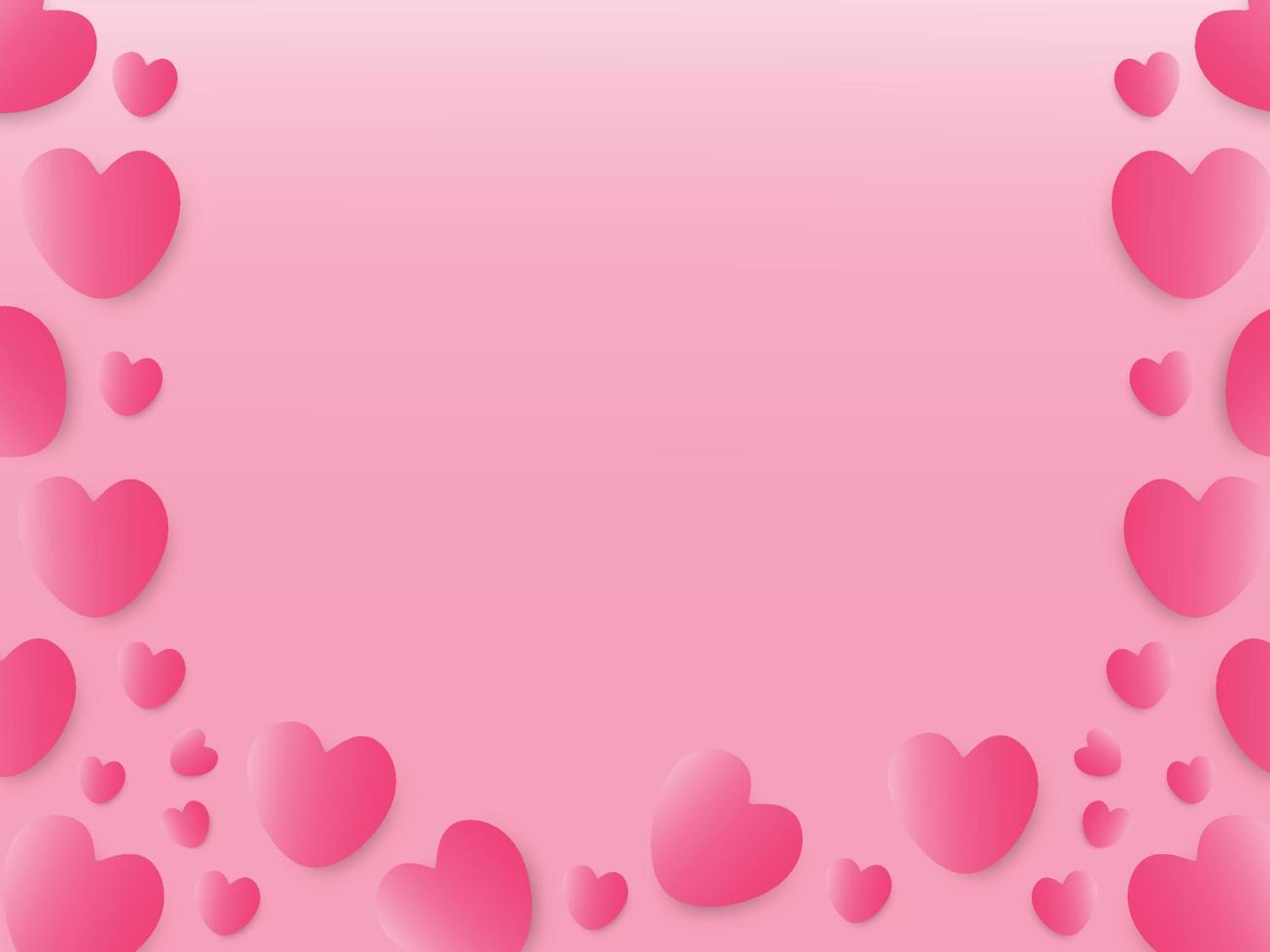 Heart frame card for Valentine Day, greeting card design. vector