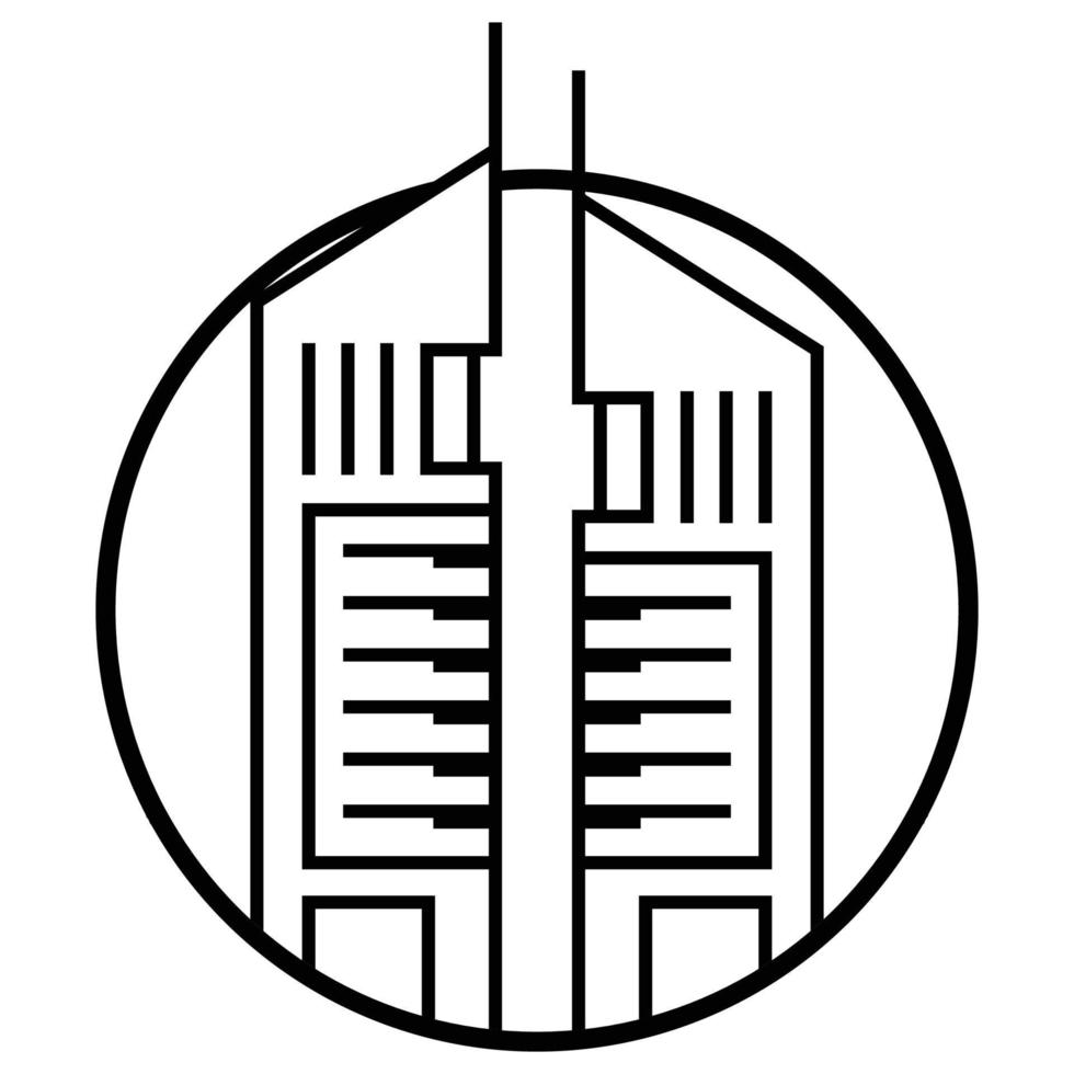 World famous building - Jumeirah Emirates Towers vector
