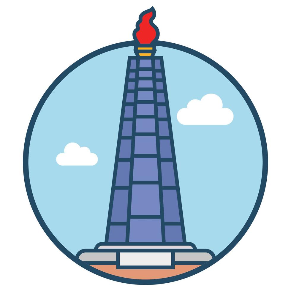 World famous building - Juche Tower vector