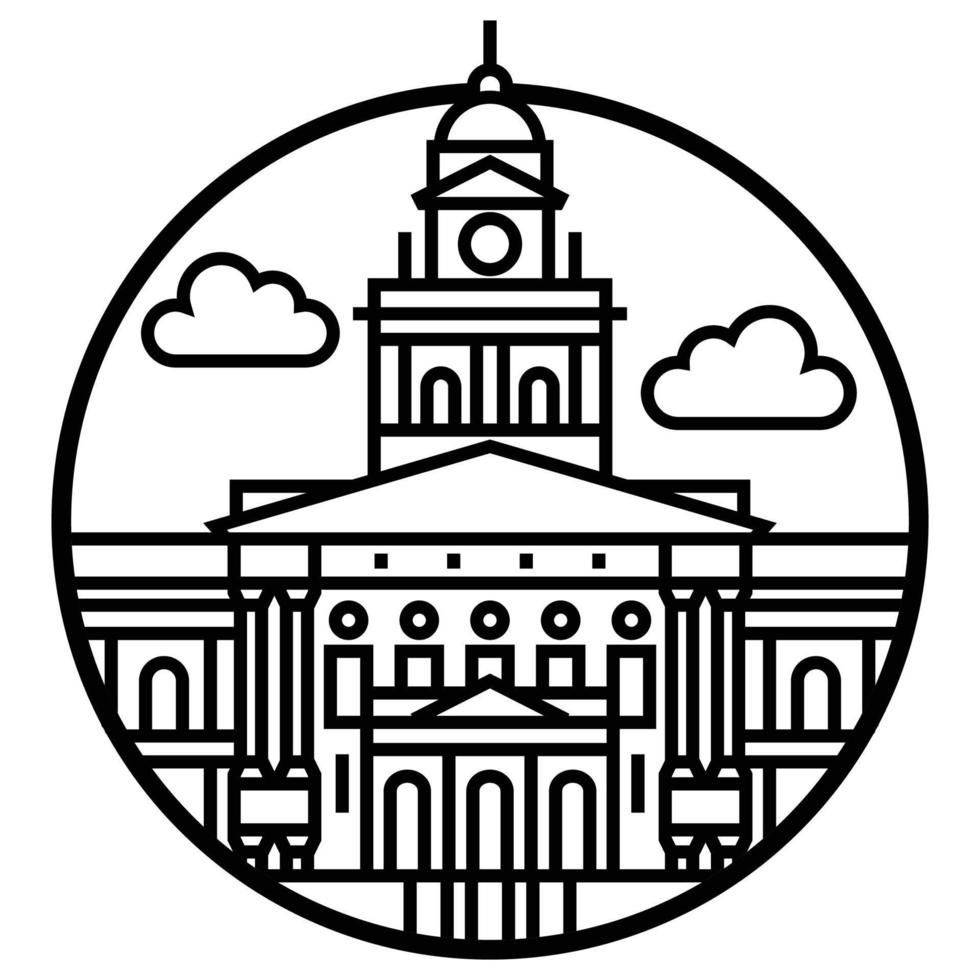 World famous building - Cape Town City Hall vector