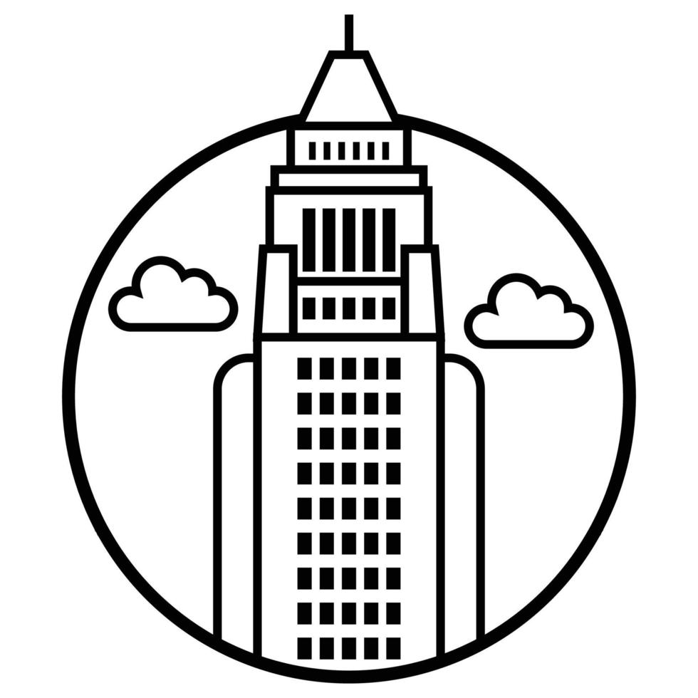 World famous building - City Hall USA vector