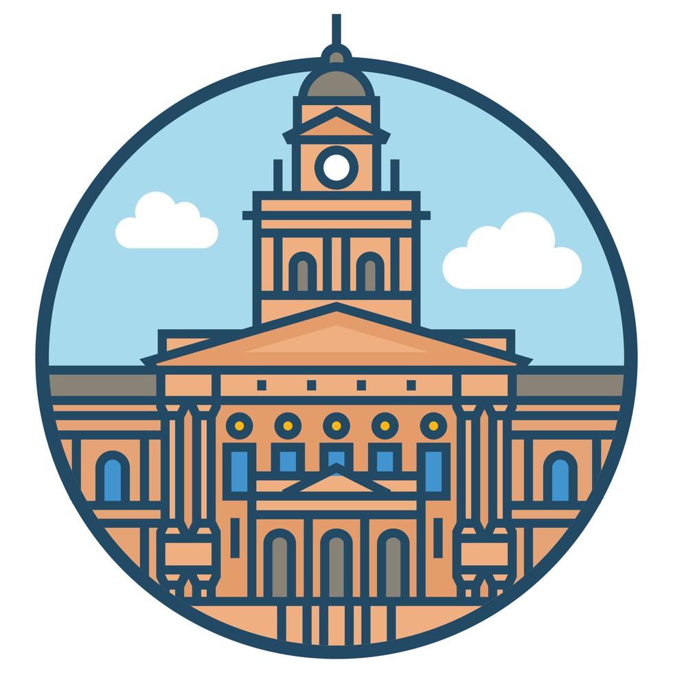 World famous building - Cape Town City Hall vector